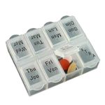 Mini 8-Compartment Pill Organizer Case Pack 100