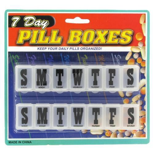 2 Pack Pill Boxes Case Pack 96