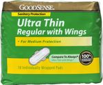 Good Sense Ultra Thin Regular With Wings For Medium Protection Case Pack 12