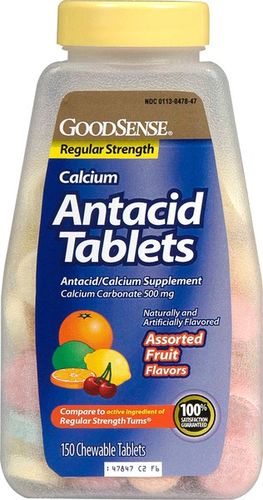 Good Sense Regular Strength Calcium Antacid Tablets Fruit Case Pack 24