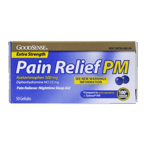 Good Sense Extra Strength Pain Relief Pm Geltabs Case Pack 24