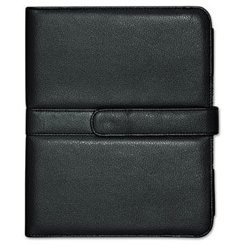 Faux Leather Easel iPad Case, 10.063 x 1.125 x 8.125, Black