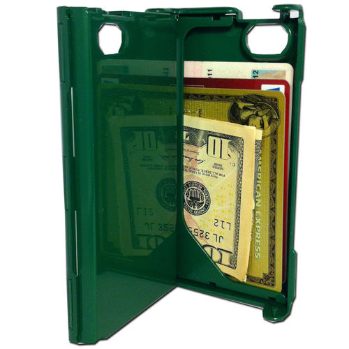 iFunner iTur iPhone Hard Plasitc Wallet Case - Dark Green