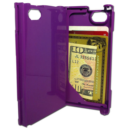 iFunner iTur iPhone Hard Plasitc Wallet Case - Purple