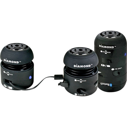 Mini Rocker Mobile Portable Wireless Bluetooth Speakers - Black