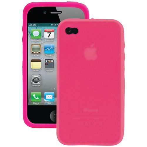 IESSENTIALS IPH4-SC-PK iPhone(R) 4/4S Silicone Skin Case (Pink)