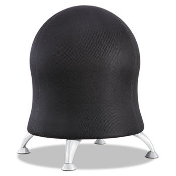 Zenergy Ball Chair, 22 1/2"", Black/Silver