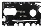 Wallet Partner - 19 in 1 Credit Card Sized Steel Pocket Multi Tool - Stainless Steel Survival Multitool Utility