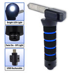 Car Automotive Standing Aid Cane With USB Rechargeable Light