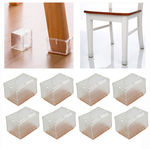 8pc Set - Furniture Flexible Leg & Floor Protectors - Rectangle