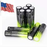 2pc 5800mAh 18650 3.7v Rechargeable Lithium Ion Battery