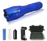 2 - G1000 Portable Zoomable Tactical LED Flashlight - 2000 Lumens - Blue