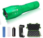 2 - G1000 Portable Zoomable Tactical LED Flashlight - 2000 Lumens - Green