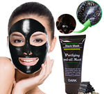 2 Black Bamboo Charcoal Peal Off Face Mask - Deep Cleansing Facial Purifying Removes Blackheads, Whiteheads, Death Cells, Skin Tightening,  Face Oil Reducer, Acne treatment
