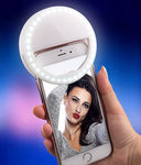 Selfie Ring 36 LED Light Supplementary Lighting - Night Selfie Enhancing for Smartphones - USB Rechargeable - Clip On