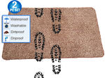 2pc - Magic Super Absorbent Cleaning Fast Drying Step Mat - Non Slip Washable Doormat - 18" x 28"