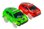 Magic Twister Glow In The Dark Light Up Race Vehicles - 2 New Turbo SUV Race Cars w/ 5 LEDs - For Twisting, Flexible Race Track Sets