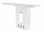 Wall Power Outlet Shelf - LED Night Light, 6 3 Prong Outlets + 3 Fast Charging USB - Electrical Socket Power Stand Holder - Space Saving + Surge Protector