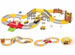Magical Construction Twisting Race Car Track Set - Flexible Bendable Tracks w/ 1 Jeep Slot Car Race Track Toy Racetrack Set - ( Totals 162 pcs )