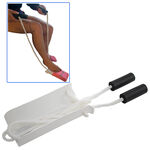 Sock Slider Aid Shoe Horn with Foam Handles and Adjustable 40 Cords - Easy On and Off Stocking Slider Assist Tool - Ideal Mobility Aid for Elderly, Pregnancy, Post Surgery, & Limited Mobility Issues.