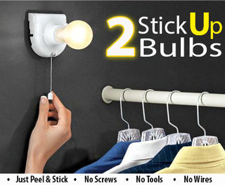 Battery Operated Wireless Stick-Up LED Bulbs - 4pc - Peel & Stick Instant Portable Cordless Light for Closets, Sheds & Outdoors - Portable, Cordless, Mountable & Ultra-Bright for Power Outages.stickup 
