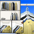 Metal Cascading Space Saving Closet Hangers  - 360 Swivel Action -  Maximize Closet Space & Organize - 5pc Set